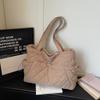 Corduroy Tote Bag Women's Commuter Handbag Large Capacity Shoulder Bag