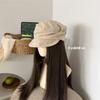 Export, Literature and Art, Yamamoto Style, Cotton and Linen, Breathable Folds, Showing the Face, Small Newsboy Hat, Female Flat-top Equestrian Hat, S