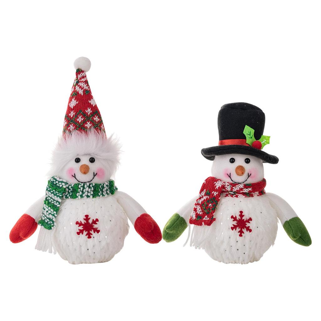 Haobei Light-Up Snowman Christmas Ornament with Snowflakes - Perfect Children's Gift