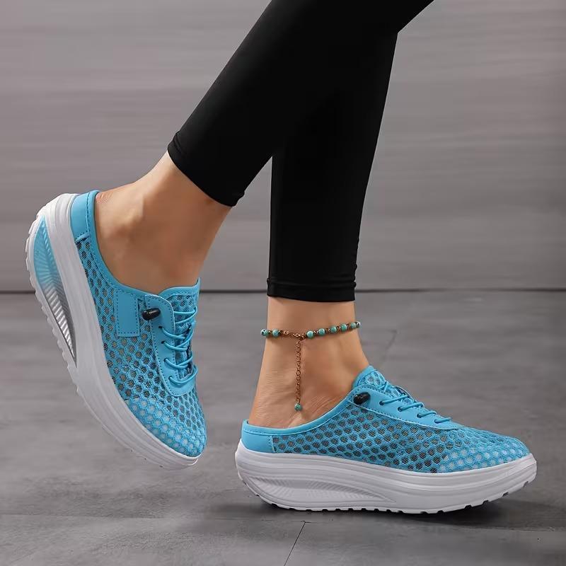 Women's Shoes, Casual Platform, Flat Shoes, Women's Wedge Shoes, Mesh To Increase Height, Spring and Summer Rocking Shoes