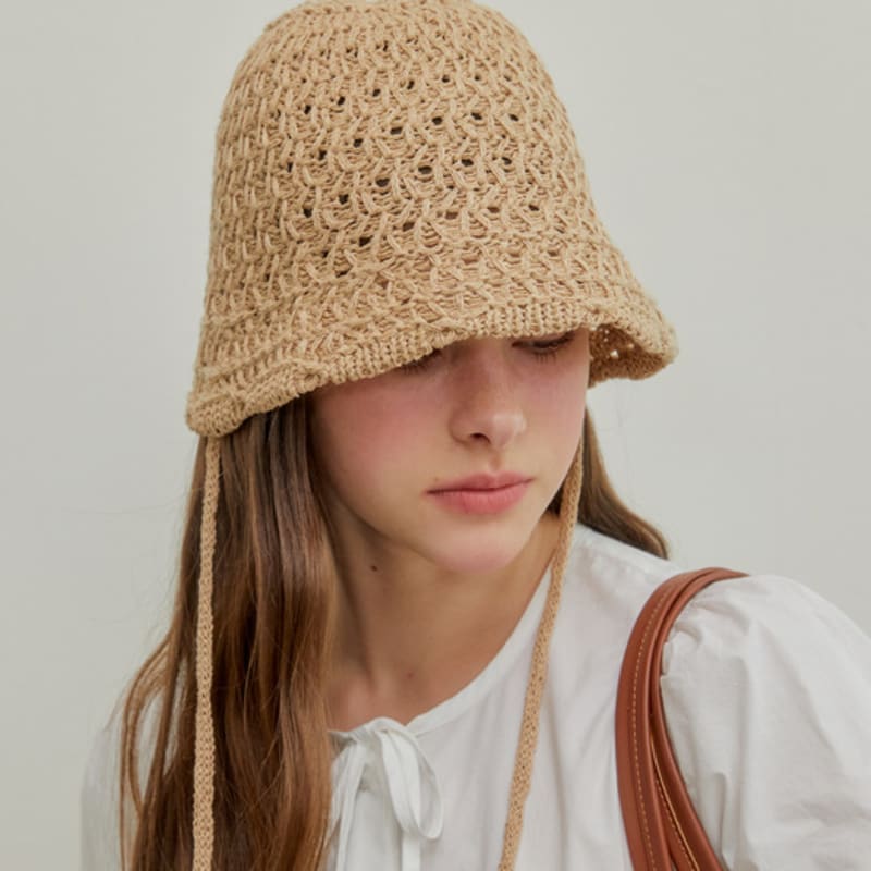 ANOETIC NET BUCKET HAT_BEIGE