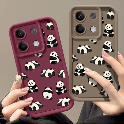 Für Xiaomi 13t 11t Poco F6 X6 X5 Pro Redmi Note 13 12 11 Pro Stoßfeste Schutzhülle aus weichem Silikon mit Pandas-Muster