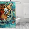 Tiger Shower Curtain - Vibrant and Detailed Wall Hanging Decorations for Living Rooms and Bedrooms - Home Decor Inspired