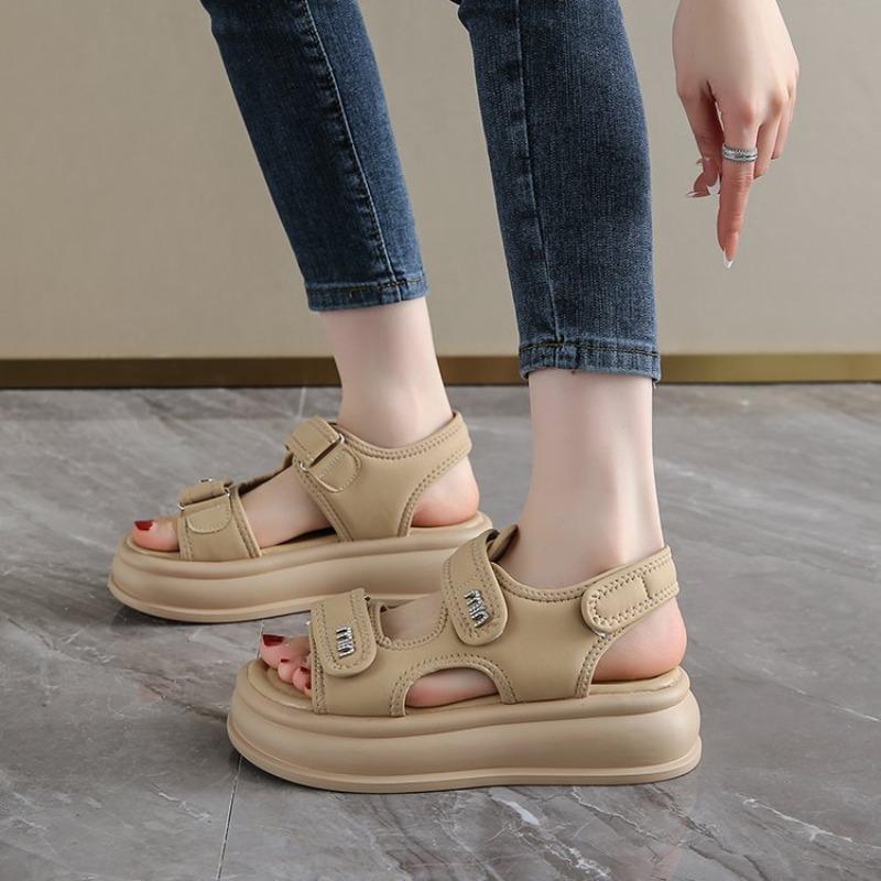 Modische Damen Römersandalen mit astronomischen optischen Schuhen, lässig und bequem, dicke Sohle zur Höhenerhöhung, Sommer, 2025
