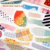 RetroStory Washi Tape Sticker Pack - Stripes, Polka Dots & Shapes for Journaling & Collage