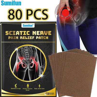 8/16/40/80 Pcs Sciatic Nerve Unwell Relief Patch Muscle Joint Care Sticker Sedentary Hip Relieved Herb Plaster
