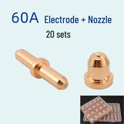 60A Plasma Cutter Electrode & Nozzle 20-Set