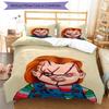 3pcs Chucky Bedding Set Duvet Cover Closure Includes 1 Duvet Cover & 2 Pillowcases, Soft and Comfortable for All Seasons.