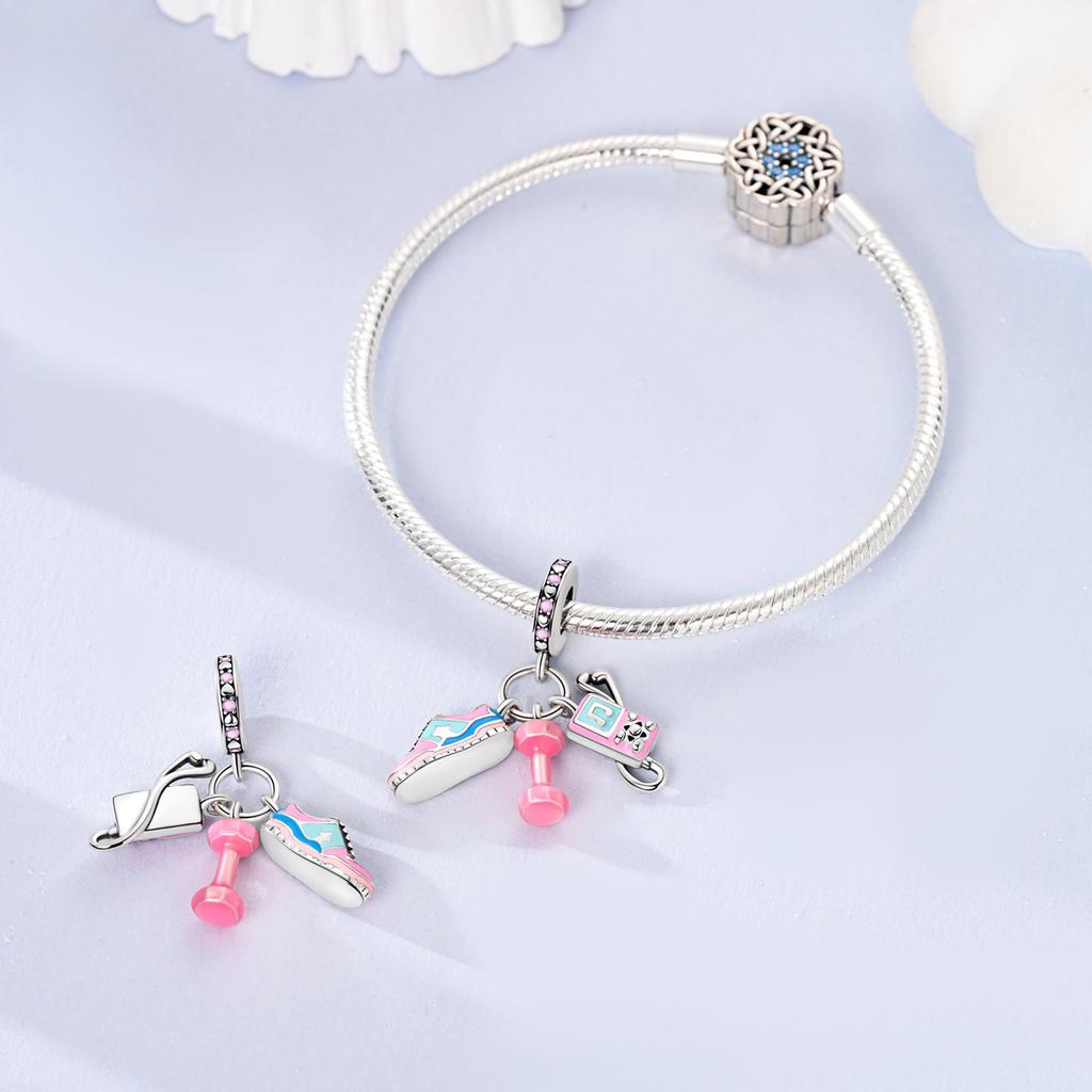 New Copper Chamrs Yoga Camera Sister Original Beads Fit Bracelets Pendants Diy For Woman Fashion Jewelry Gift