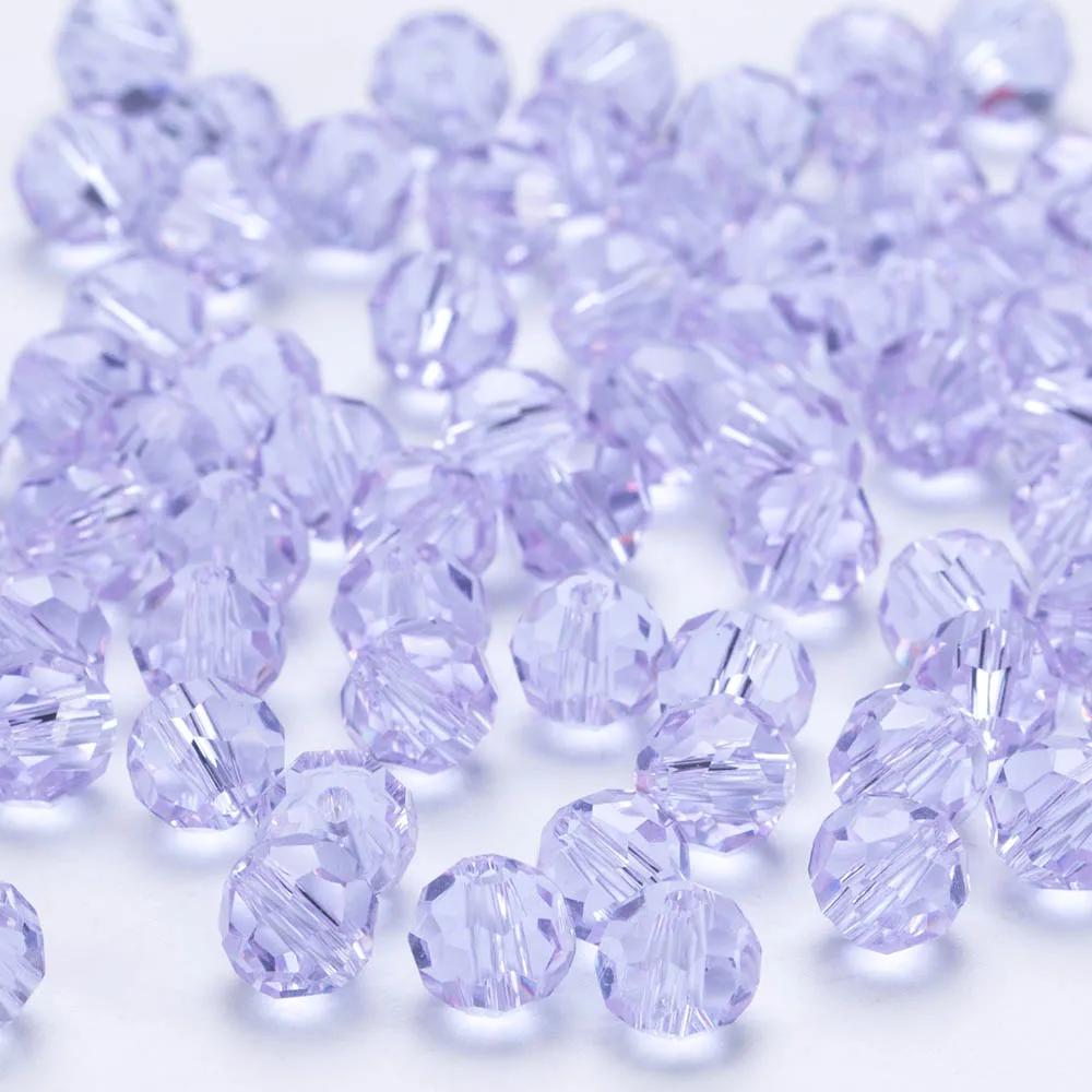 3 4 6 8mm AB color Round Crystal Beads Faceted Transparent Glass Bead Loose Spacer Bead for Jewerly Making DIY Bracelet Necklace