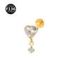 F136 Titan Zirkon Hänge Tragus Stud Brosk Piercing Smycken