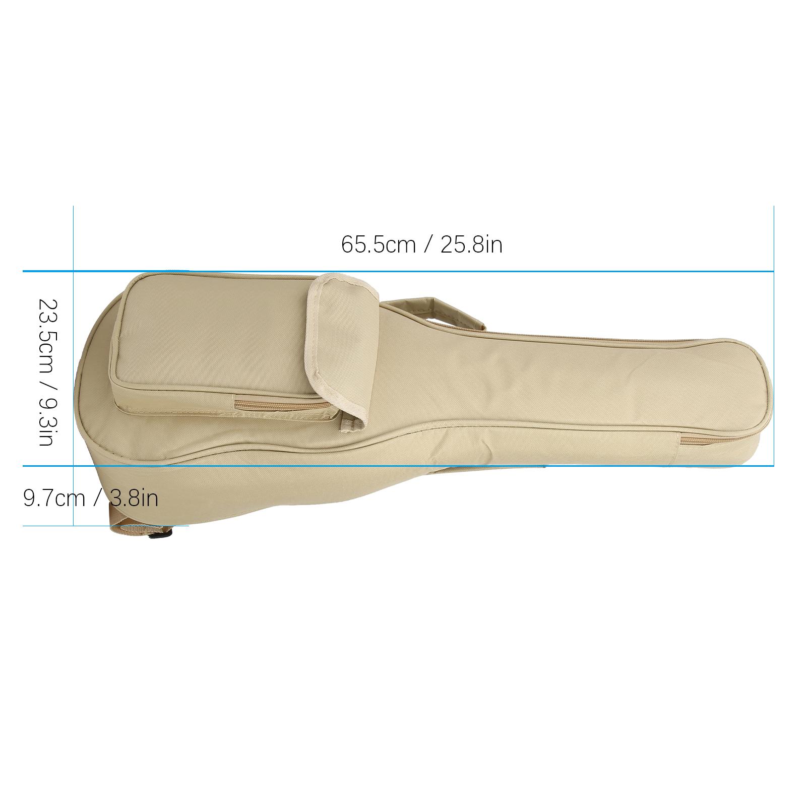 

Ukulele Carry Bag Case Guitar Parts Musical Instrument Accessories Beige 24in IN‑25 бежевий