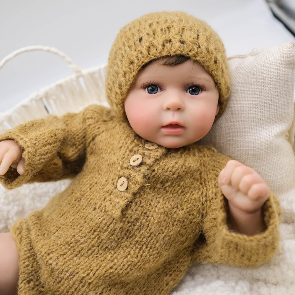 20 Inch Reborn Baby Dolls Ward Soft Cloth Body Simulation Doll Handmade 3D Painted Skin Veins Visible Newborn Doll Kids Toy