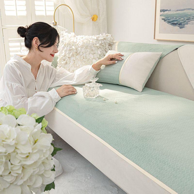 Sofa Cushion Plush Sofa Cover Universal In Autumn And Winter  New Sofa Towel Cover Cloth Anti-Cat Paw Seat Cushion