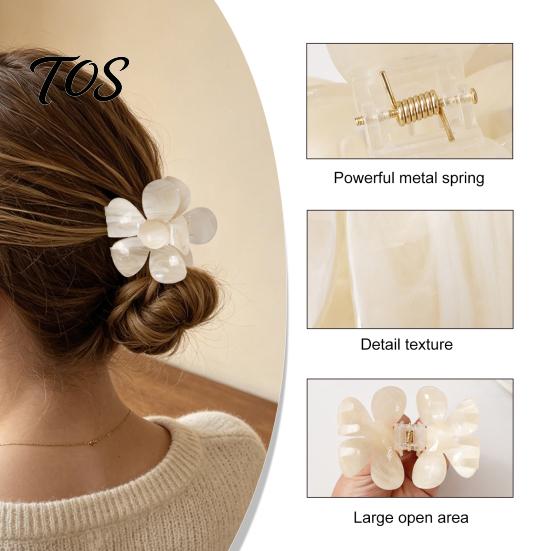 Fashionable Hair Ornaments for Gifts Flower Claw Clip Women Girls, Non-slip Clips, Strong Hold Versatile Daily Wear Thick And Thin Styling, Commuting