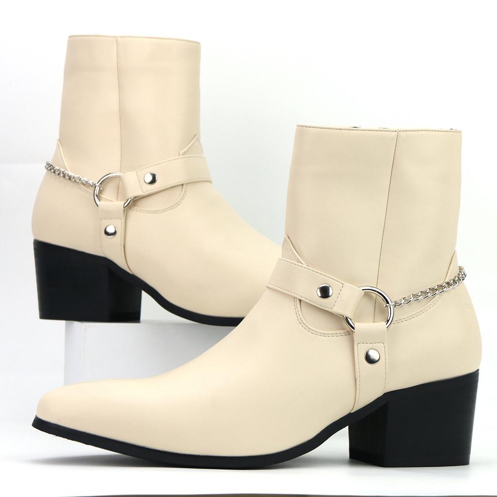 Men's Boots Designer Chelsea Boots Luxury High Quality Men Cowboy Boots Black Brown Zip Wedding Office Dress Shoes