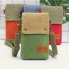 Vertical Solid Color Mini Mobile Phone Bag Canvas Solid Color Crossbody Canvas Bag  Mobile Phone