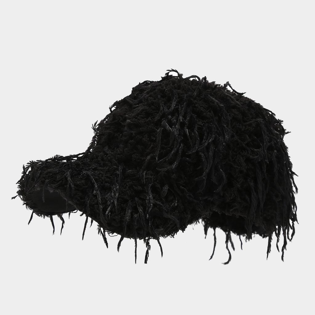 

Faux Fur Baseball Hat With Adjustable Fit And Sunblock For Fall And Winter Outdoor Activities чёрный