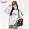 Baleno Women's American Retro Striped Cotton T-Shirt