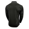 Men's Spring And Solid Color T-shirt Lapel 3 Button Open Placket Button Long Sleeved Top