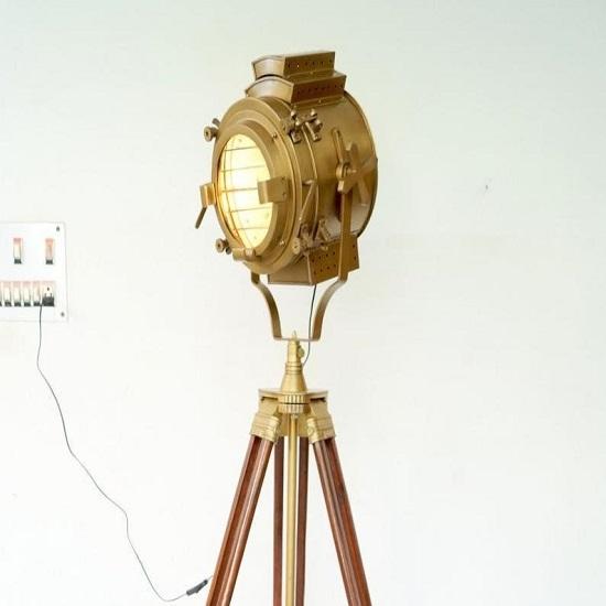 Stativ-Stehleuchte, Retro-Spotlight, Industrielles Dekor Wohnkultur Suchscheinwerfer Wohnzimmer