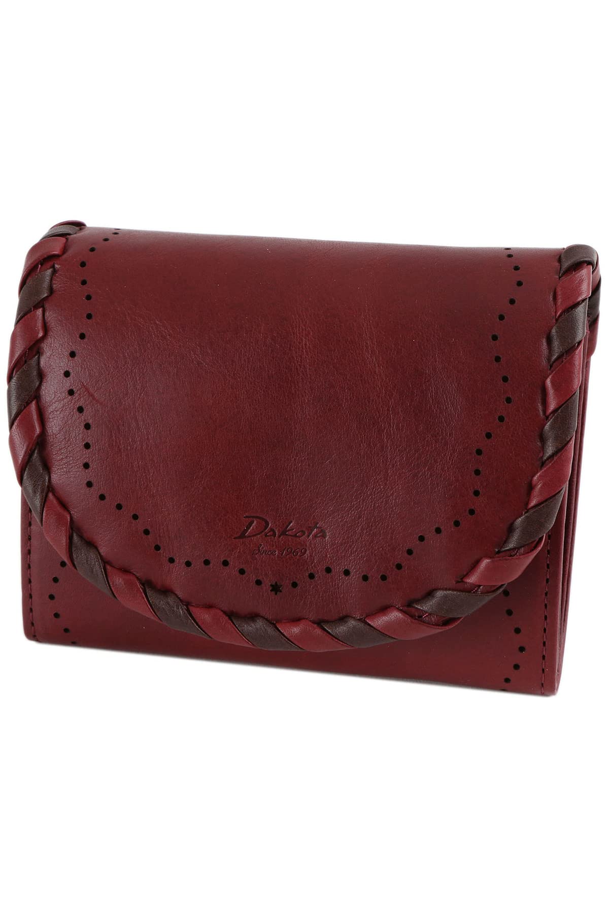 Женский двускладной кошелек Dakota из натуральной кожи, цвет бордовый, DA-30901-33