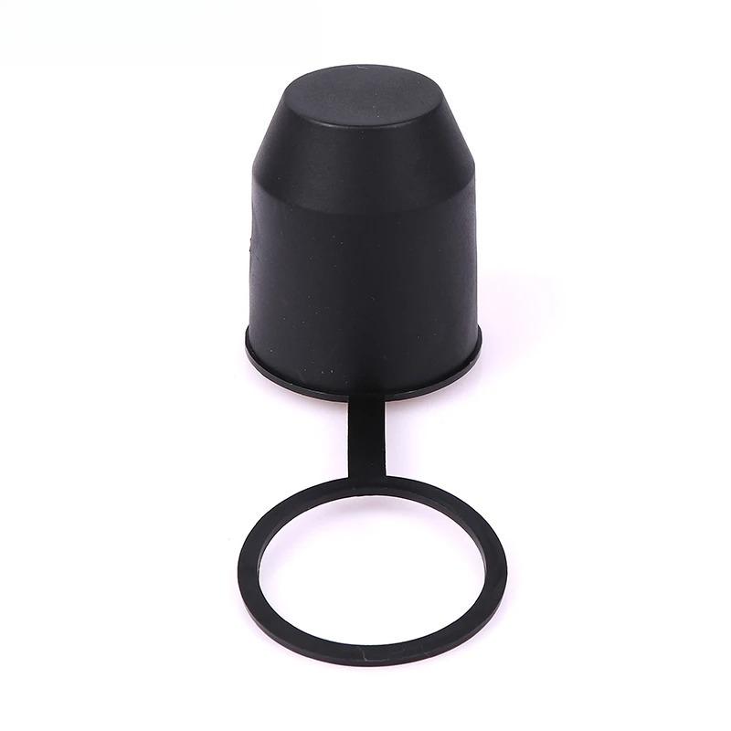 Universelle 50mm Auto Anhängerkupplung Kugelkopf Abdeckung Zubehör Langlebige Schwarze Kappe Anhängerkupplung Wohnwagen Auto Anhänger Kugelkopf Schutzabdeckung