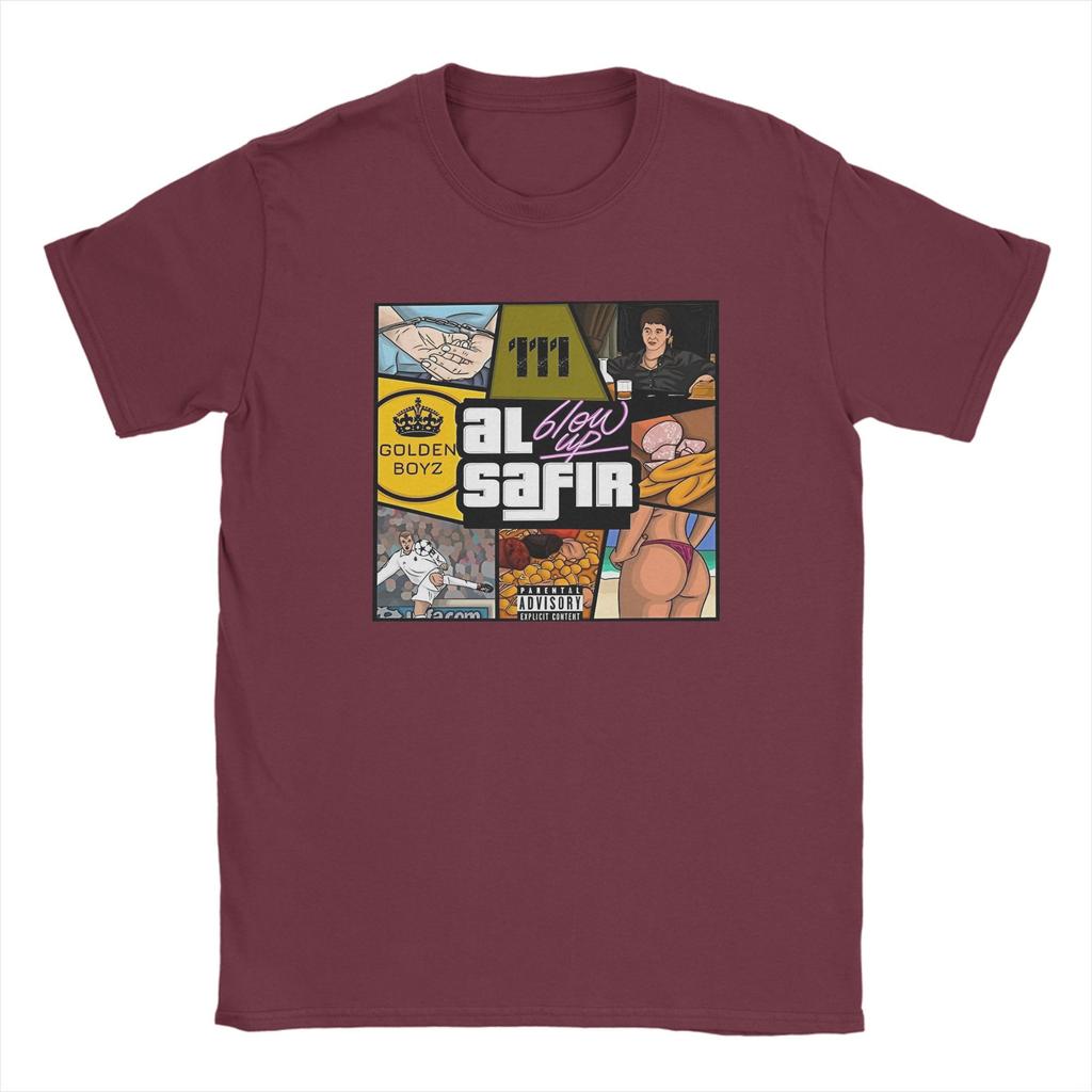 Rapper Al Safir Cotton T-Shirt For Men Beach  Y2K Basic T Shirts O Neck Hipster Tees Oversize Printed Tops