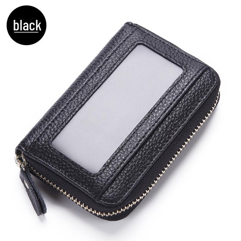 2025 Men's & Women's Cowhide Leather Accordion Card Holder & Coin Purse