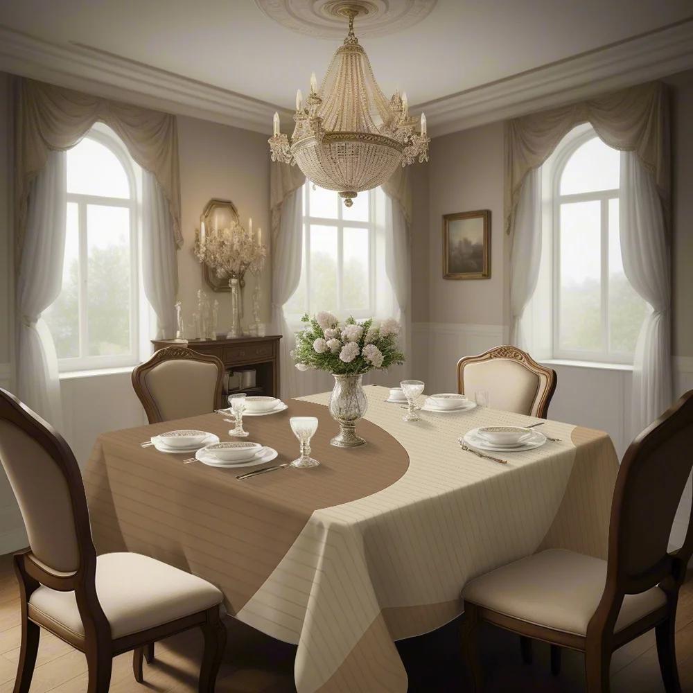 New model modern and stylish square tablecloth, minimalist Morandi color scheme pattern printed tableclothxzj