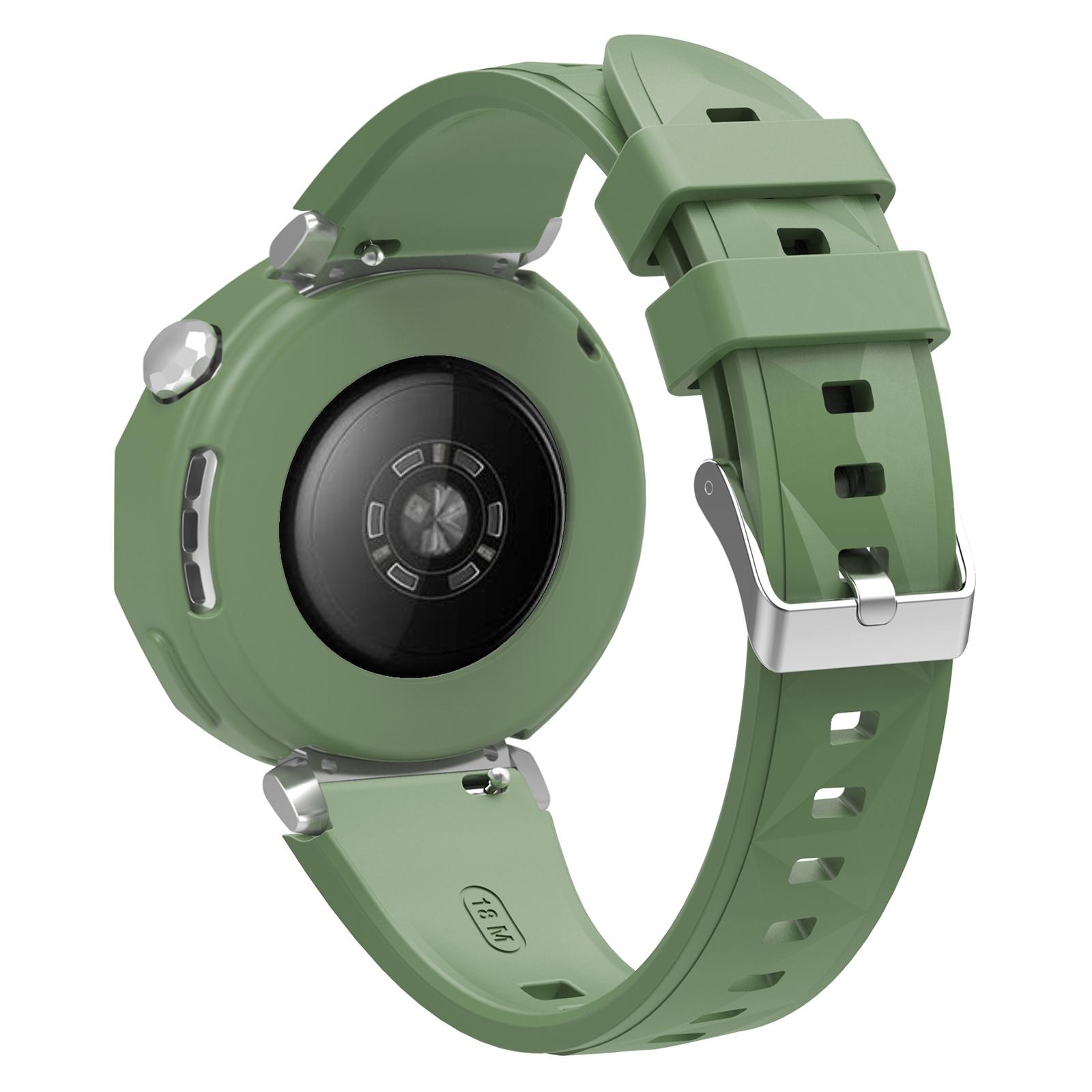 

For Huawei Watch GT 5 Pro 42mm Silicone Strap Wrist Watch Band with Watch Frame Cover G