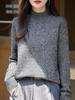 Pulover de damă din cașmir Qinghe cașmir 50% mătase 50% lână pulover din cașmir de toamnă și iarnă moale și calduroasă
