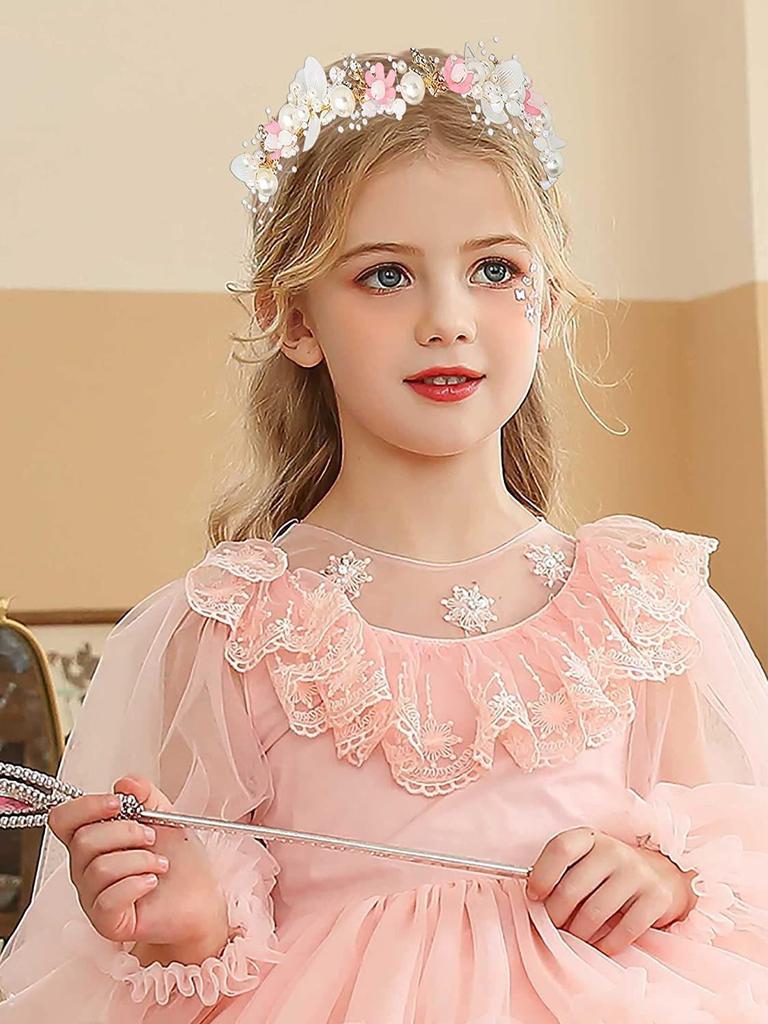 Korean Style Floral Wreath Headband for Girls - Forest Performance Crown Accessory