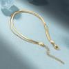 925 Silver Double Layer Snake Bone Chain Bracelet Fashionable Elegant High-End Feelings INS Cold Style Jewelry Accessories