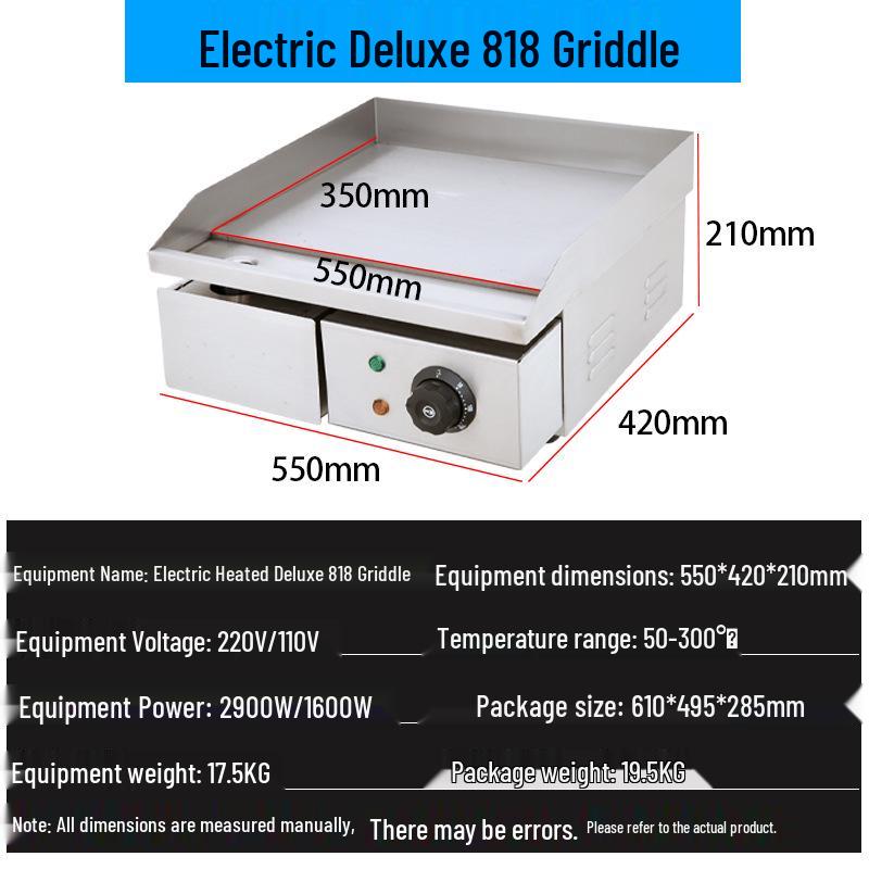 Tuoqi Electric Teppanyaki Griddle for Pancakes & Steaks