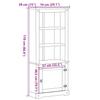 Highboard Corona 74x38x170 Cm Solid Pine Wood