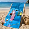 Pink Dog In The Garden Beach Towel, Microfiber Beach Towel, Perfect For Pool, Beach, Travel, Home Decor Beach Party Fan Gifts