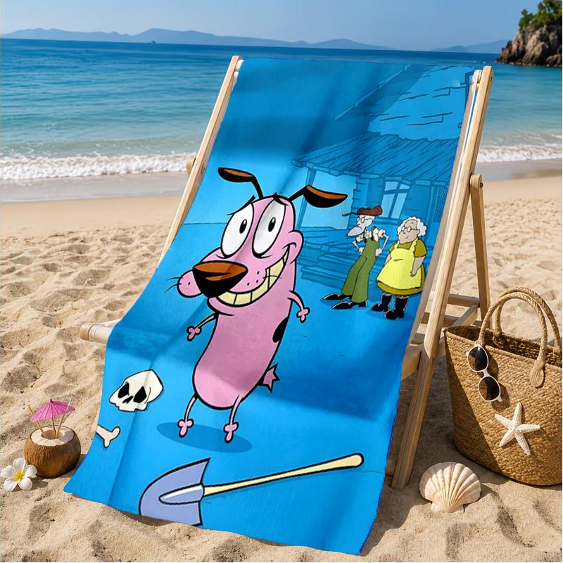 Pink Dog In The Garden Beach Towel, Microfiber Beach Towel, Perfect For Pool, Beach, Travel, Home Decor Beach Party Fan Gifts