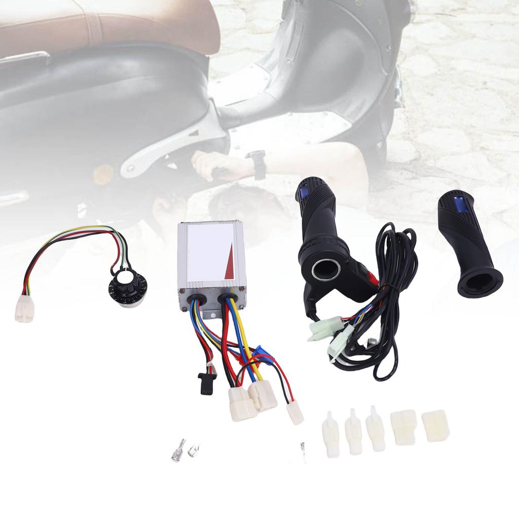 12V500W Sada ovladače motoru elektrokola, sada spínače otočného knoflíku pro regulaci rychlosti pro tříkolky, skútry