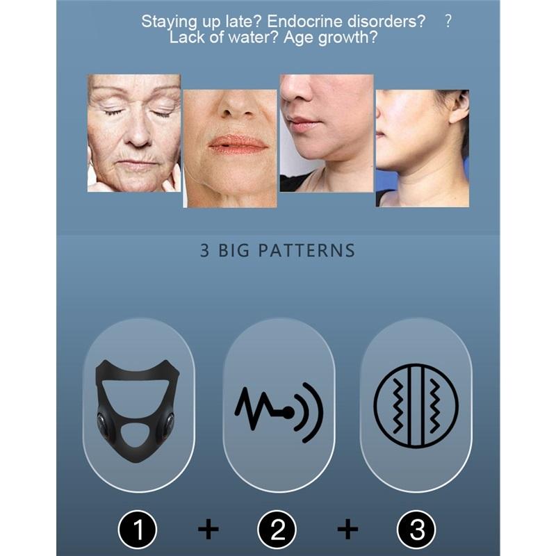 Face Massager V-Face Lifting Belt Vibrate Photon EMS Massage Shaping Slimming Double Chin Reducer V-Line Chin Cheek Lift Up