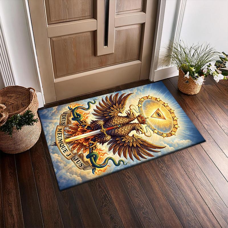 2026 New Style Modern Freemasonry Carpet Rug for Living Room Bedroom Home Sofa Decoration,Kids Play Non-slip Floor Mat