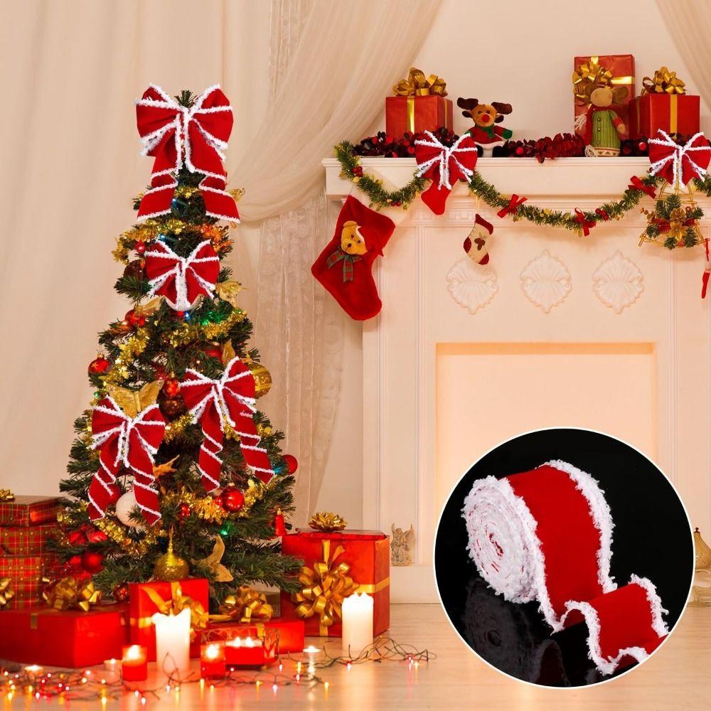 5cm Wide Christmas Bows DIY Christmas Gift Packing Ribbon  Christmas Decoration