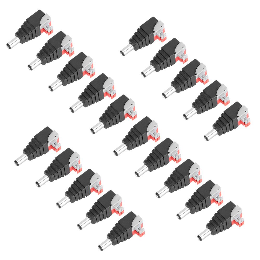 20Pcs 5.5x2.1mm Male Plug Pressure Adapter DC Power Connector