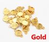 50pcs 8 10mm Inner Size Classic 7 Colors Plated One Sided Double Hanging Simple Style Cabochon Base Setting Charms Pendant