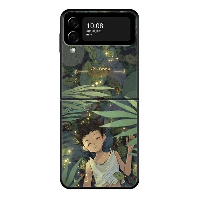 Hunter ×Hunter Gon Freecss Telefon Kılıfı Için Samsung Galaxy Z Flip 4 Z Flip3 5g Kabuk Galaxy Z Flip Sert Kapak Couqe