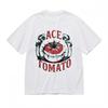 Women's T-shirt With Ace Tomato Retro Motif Graphic Unisex White 100% Cotton Top