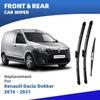 LHD Front Rear Windshield Wiper Blades For Renault Dacia Dokker Renault Kangoo 2016 - 2021 Accessories 2017 2018 2019 2020