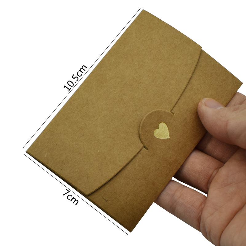 20 st Mini Papperskuvert Små Hälsningskort Namnkort Kuvert för Brev Bröllopsinbjudan