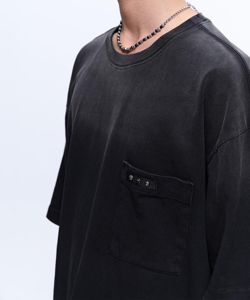 Aleseueseussi Rivet Pocket Washing T-Shirt - Black