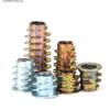 Zinc Alloy Hex Self-Tapping Nut with Washer for Furniture, Internal/External Thread, Medium Wood, Sizes M4-M8.